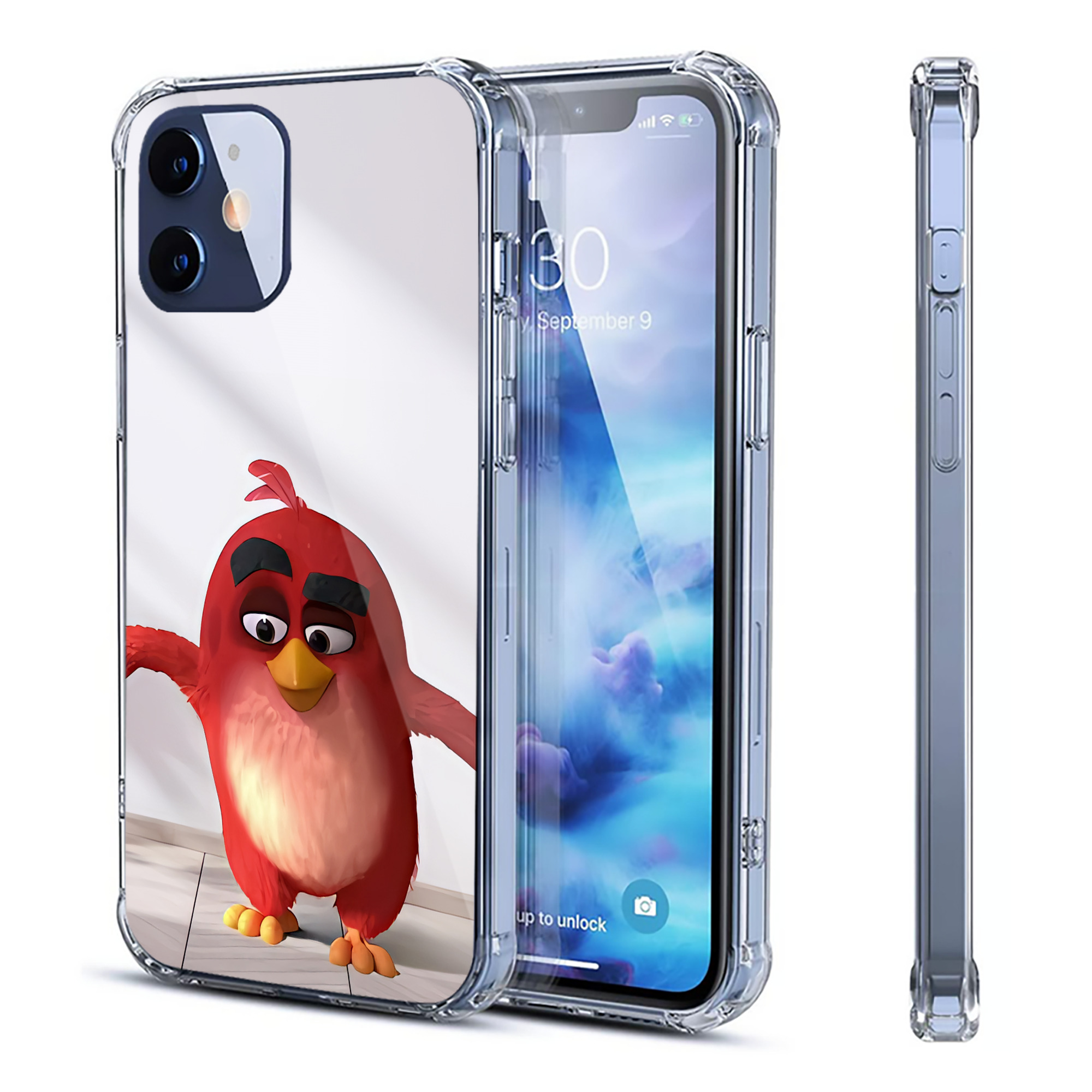 （画像用） Angry Birds アングリーバード 【iPhone 12シリーズ対応】透明スマホケース（クリアソフトケース）